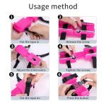 Shupakul 1 Pair Toddler Ice Skates, Adjustable Kids Ice Skates with Touch Fastener, Pink Double Runner Ice Skates for Toddler Winter Beginner Ski