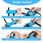 Tryly 1Pair Toddler Ice Skates, Kids Adjustable Double Runner Ice Skates with Hook and Loop Fastener Straps, Blue Double Blade Ice Skates for Winter Toddler Training Shoes Beginner (Blue)