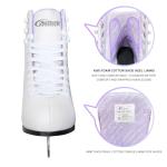 Nattork White Figure Skates Excellence Stainless Steel Blades Ice Figure Skating with Enhanced Support Strength Performance and Ultimate Comfort for Boys and Girls