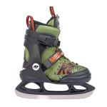 K2 Raider Ice Boys Adjustable Ice Skates - Green Orange / 11-2