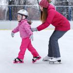 Shupakul 1 Pair Toddler Ice Skates, Adjustable Kids Ice Skates with Touch Fastener, Pink Double Runner Ice Skates for Toddler Winter Beginner Ski