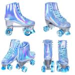 JajaHoho Shiny Holographic High Top Roller Skates