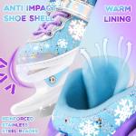 TaroKitc Ice Skates for Kids, Adjustable Ice Hockey Skates for Girls Boys Ages 4-12, Blades Iceskates Warm Ice Skating Shoes for Outdoor and Rink, Comfortable Lining and Enhanced Ankle Support