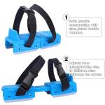 1 Pair Toddler Ice Skates- Adjustable Kids Ice Skates- Double Runner Ice Skates with Strap Fastening for Toddlers, Kids, Junior Skater (Blue)