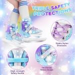 TaroKitc Ice Skates for Kids, Adjustable Ice Hockey Skates for Girls Boys Ages 4-12, Blades Iceskates Warm Ice Skating Shoes for Outdoor and Rink, Comfortable Lining and Enhanced Ankle Support