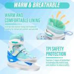 WELLWON Ice Skate for Kids Boys Girls, Adjustable Blades Iceskates, Ice Hockey Skates Size S for Beginner Age 4-6