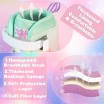 HALOSK Girls Ice Skates for Kids Boys, Adjustable Kids Skates for Outdoor Indoor Rink, Rainbow Soft and Comfortable Lining Ice Skating Shoes Ages 5-8 Youth (Rainbow Pink, Small - Litter Kids)