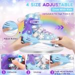 TaroKitc Ice Skates for Kids, Adjustable Ice Hockey Skates for Girls Boys Ages 4-12, Blades Iceskates Warm Ice Skating Shoes for Outdoor and Rink, Comfortable Lining and Enhanced Ankle Support