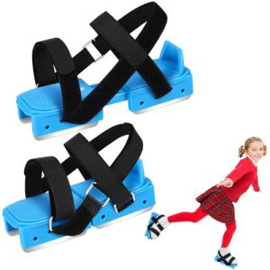 GJQ Toddler Ice Skates, Kids Ice Skates, Adjustable Ice Skates for Kids, Upgrade Double Blade Ice Skates for Toddlers, Suitable for Toddler Beginner Skating Training-Blue