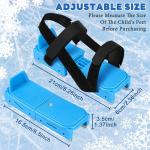 GJQ Toddler Ice Skates, Kids Ice Skates, Adjustable Ice Skates for Kids, Upgrade Double Blade Ice Skates for Toddlers, Suitable for Toddler Beginner Skating Training-Blue