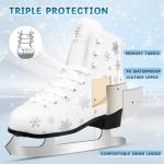 LEVYTEMP Women's/Girls Figure Ice Skates - Youth White Snow Figure Skating Shoes with Two Insoles - Comfortable, Safe Indoor Outdoor Rink Size US 5