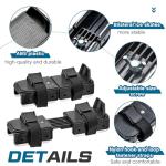 Poen 4 Pairs Toddler Ice Skates, Kids Adjustable Double Runner Ice Skates with Hook and Loop Fastener Straps, Black Toddler Skating Shoes Double Blade for Winter Kids Training Shoes Beginner Youth