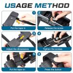 Poen 4 Pairs Toddler Ice Skates, Kids Adjustable Double Runner Ice Skates with Hook and Loop Fastener Straps, Black Toddler Skating Shoes Double Blade for Winter Kids Training Shoes Beginner Youth