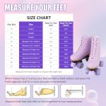Light-Up Women's Roller Skates – Adjustable Purple 4-Wheel