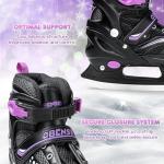 OBENSKY 4 Size Adjustable Ice Skates for Kids Boys Girls with Skate Bag, Kids Hockey Skates for Outdoor and Rink, Soft and Comfortable Lining Ice Skating Shoes for Beginners