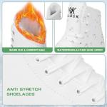 HALOSK Premium Leather Womens/Girls Figure Ice Skates - Memory Foam Collar Beginner Youth Ice Skates with Stainless Steel Blade, Women Size 5 6 7 8 9 10, White