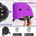 FOOKCIAN Kids Helmet,Toddler Skateboard Helmets for Ages 2-3-5-8-14 Years Boys Girls with Knee and Elbow Pads Wrist Guards fit Roller Skates,Skateboarding,Skating Scooter Adjustable Kids Helmet