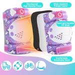 SULIFEEL Rainbow Unicorn Knee Pads for Kids Knee Elbow Pads Wrist Guards with Drawstring Bag Adjustable Protective Gear Set for Girls Roller Skating Bike Cycling Skateboard Scooter
