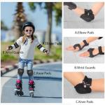 Banzk Kids/Youth Knee Pad Elbow Pads Guards Protective Gear Set for Children 3-14 Years Skateboard Roller Skating Skiing Rollerblading Cycling BMX Biking Running Scooter
