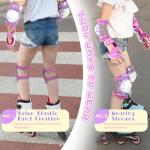 SULIFEEL Rainbow Unicorn Knee Pads for Kids Knee Elbow Pads Wrist Guards with Drawstring Bag Adjustable Protective Gear Set for Girls Roller Skating Bike Cycling Skateboard Scooter