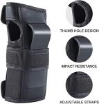 Adult Knee Pads Elbow Pads Wrist Guards for Adult Kids 6 in 1 Protective Gear Set for Skateboarding Biking Roller Skating Cycling Outdoor Sports Black L