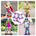 SULIFEEL Rainbow Unicorn Knee Pads for Kids Knee Elbow Pads Wrist Guards with Drawstring Bag Adjustable Protective Gear Set for Girls Roller Skating Bike Cycling Skateboard Scooter