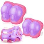 BOSONER Basic Kids Protective Gear: Kids Knee Pads and Elbow Pads with Wrist Guards Set for 3-15 Years - Design for Roller Skates, Cycling, BMX Bike, Skateboard, Inline Skating, Scooter Riding Sports