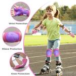 BOSONER Basic Kids Protective Gear: Kids Knee Pads and Elbow Pads with Wrist Guards Set for 3-15 Years - Design for Roller Skates, Cycling, BMX Bike, Skateboard, Inline Skating, Scooter Riding Sports