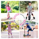 BOSONER Basic Kids Protective Gear: Kids Knee Pads and Elbow Pads with Wrist Guards Set for 3-15 Years - Design for Roller Skates, Cycling, BMX Bike, Skateboard, Inline Skating, Scooter Riding Sports