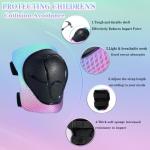 Kids/Youth Protective Gear Set - Knee and Elbow Pads, Wrist Guards for Boys Girls 3-14 Years - Adjustable for Skateboarding, Skating, Skiing, Cycling, Biking, Running, Scooter