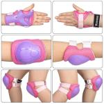 BOSONER Basic Kids Protective Gear: Kids Knee Pads and Elbow Pads with Wrist Guards Set for 3-15 Years - Design for Roller Skates, Cycling, BMX Bike, Skateboard, Inline Skating, Scooter Riding Sports