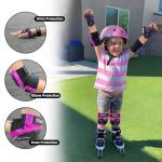 Nattork Knee Pads for Kids Youth Audlt，Knee and Elbow Pads with Wrist Guards 6 in 1 Protective Gear Set for Skateboard, Roller Skate, Inline Skates, Cycling and Scooter Boys Girls