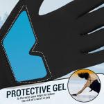 Kami-So Competition Ice Skating Jeweled Gloves | Figure Skating Gloves with Gel Wrist Protection and Crystals | Figure Skate Gear and Accessories for Practice | Black | Medium Waterproof