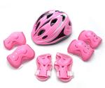 HENXING Kids Helmet Knee Elbow Pads Wrist Guard Sport Protective Gear Adjustable Scooter Skateboard Roller Bike Skate Cycling Safety Set for Boy Girl 4-12 Years(Pink)