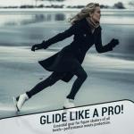 Kami-So Competition Ice Skating Jeweled Gloves | Figure Skating Gloves with Gel Wrist Protection and Crystals | Figure Skate Gear and Accessories for Practice | Black | Medium Waterproof