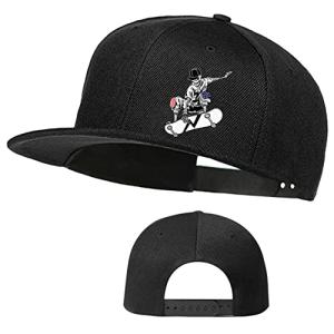 Tijeyi Skull Skateboards Hat Skeleton Hand Snapback Hats for Men Snap Backpack Flat Bill Brim Hats for Boys Teens Youth Cool Baseball Cap Hip Hop Outdoor Extreme Sports Skate Hats Accessories