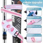 UrbanMover Ski Strap and Pole Carriers Pink Panda for Men Women Kids Adjustable Shoulder Sling with Padded Holder Downhill Skiing Gear Backcountry Ski Accessories