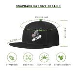 Tijeyi Skull Skateboards Hat Skeleton Hand Snapback Hats for Men Snap Backpack Flat Bill Brim Hats for Boys Teens Youth Cool Baseball Cap Hip Hop Outdoor Extreme Sports Skate Hats Accessories