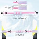 UrbanMover Ski Strap and Pole Carriers Pink Panda for Men Women Kids Adjustable Shoulder Sling with Padded Holder Downhill Skiing Gear Backcountry Ski Accessories