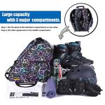 Holisogn Ice, Figure, Inline and Roller Skate Bag, Premium and Fashion Bags for child, kids, teenager, adult (Peace & Love Black HLS002)