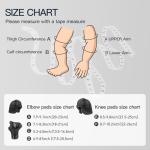 6PCS Kids Protective Gear Set, Knee Pads for Kids 3-10 Years Old, Toddler Elbow Pads, Wrist Guards, Skating Cycling Bike Rollerblading Scooter, Upgraded & Durable Material, Boys, Girls,Youth, Black