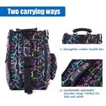 Holisogn Ice, Figure, Inline and Roller Skate Bag, Premium and Fashion Bags for child, kids, teenager, adult (Peace & Love Black HLS002)