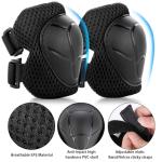 6PCS Kids Protective Gear Set, Knee Pads for Kids 3-10 Years Old, Toddler Elbow Pads, Wrist Guards, Skating Cycling Bike Rollerblading Scooter, Upgraded & Durable Material, Boys, Girls,Youth, Black