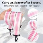 UrbanMover Ski Strap and Pole Carriers Pink Panda for Men Women Kids Adjustable Shoulder Sling with Padded Holder Downhill Skiing Gear Backcountry Ski Accessories