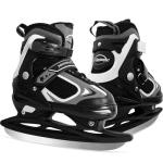 MammyGol Adjustable Ice Skates for Kids, Boys and Girls, Hockey Lace-Up Skate, Black Ice Skating Size M for Beginner