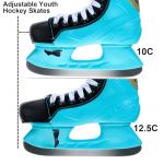 Adjustable Youth Hockey Skates for Boys & Girls，Lightweight Ice Skates with Sizing 10C-3Y，Protective & Thermal Boot for Ice Hockey & Skating (13C-3Y)