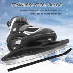 MammyGol Adjustable Ice Skates for Kids, Boys and Girls, Hockey Lace-Up Skate, Black Ice Skating Size M for Beginner