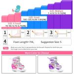 BASYNOL Nattork Girls Ice Skates for Kids Boys,Adjustable Kids Ice Hockey Skates for Outdoor Indoor Rink,Soft Padding and Reinforced Ankle Support Ice Skate,Rainbow XS