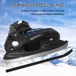 MammyGol Adjustable Ice Skating for Kids, Boys and Girls, Blue Ice Skates Size Large Hockey Lace-Up Ice Skates for Beginner