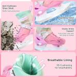 LEVYTEMP Adjustable Girls Ice Skates for Kids - Ice Skating Shoes - Hockey Lace-Up Skates for Youth Beginners,Pink Blue Green